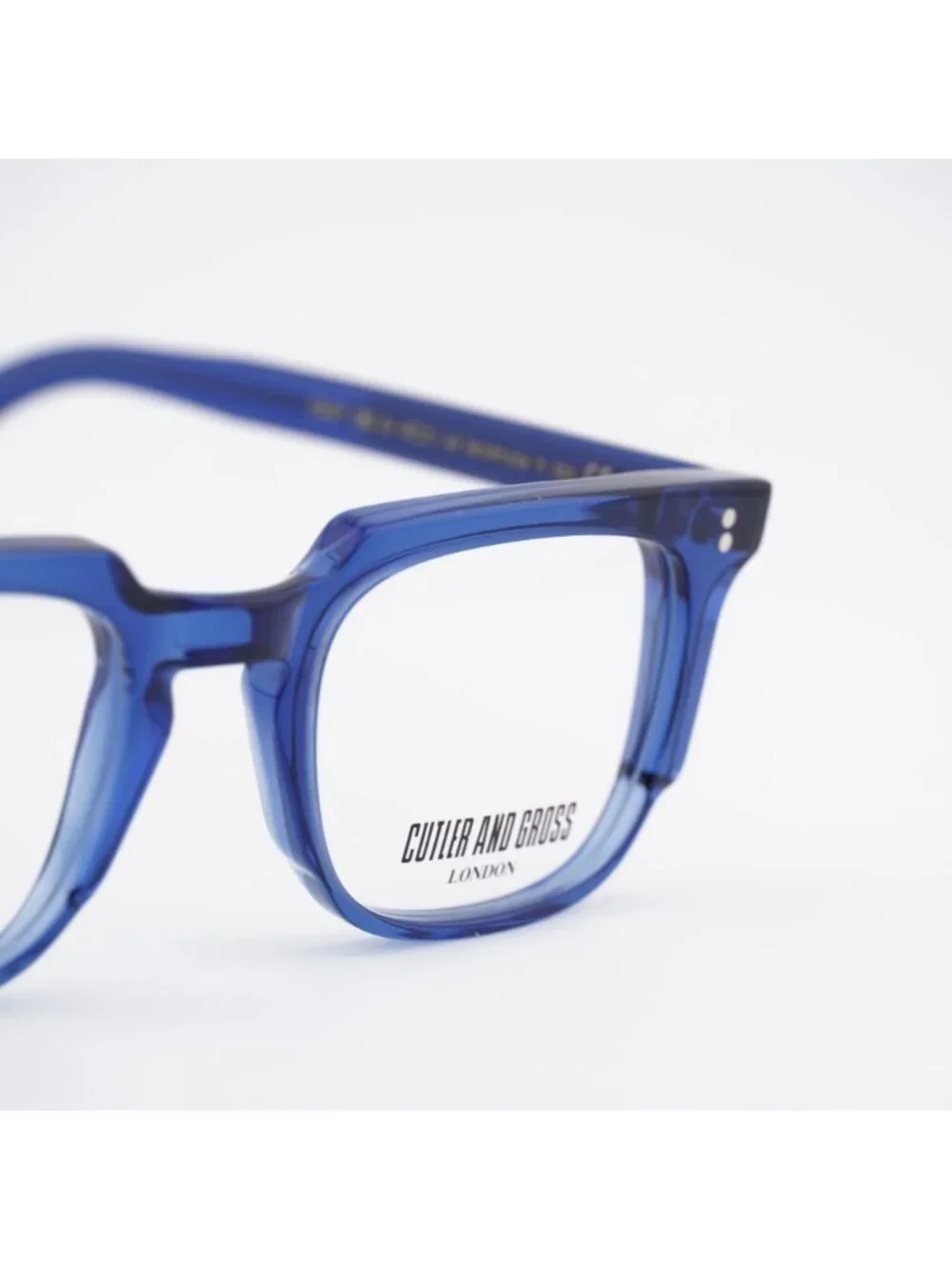 Cutler and Gross CGOP138249 004 Eyeglasses Blue 49mm Square Frame